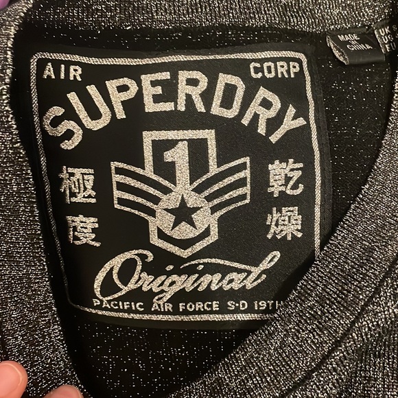 Superdry Black Sparkly Dress - Picture 3 of 4